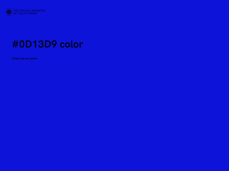 #0D13D9 color image