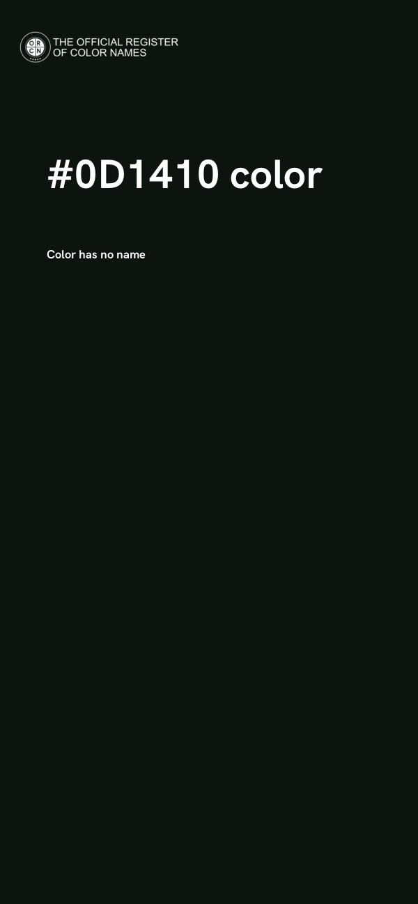 #0D1410 color image