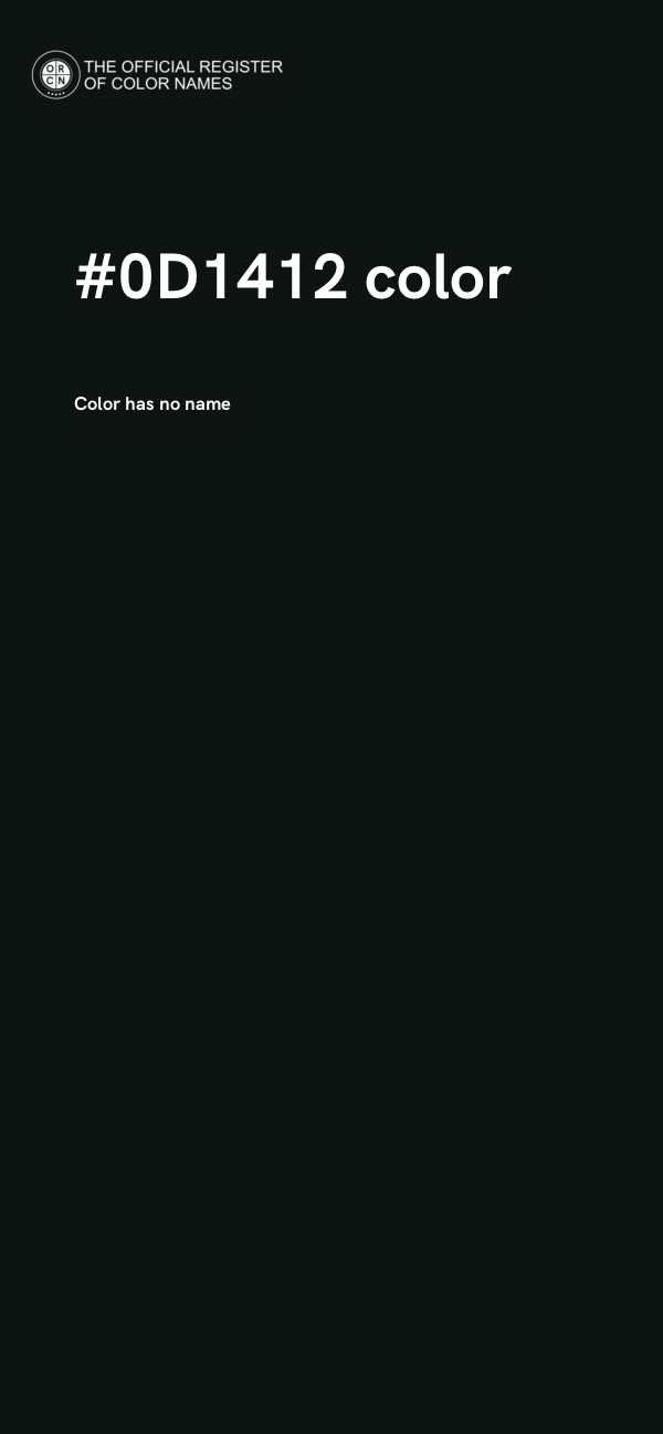 #0D1412 color image