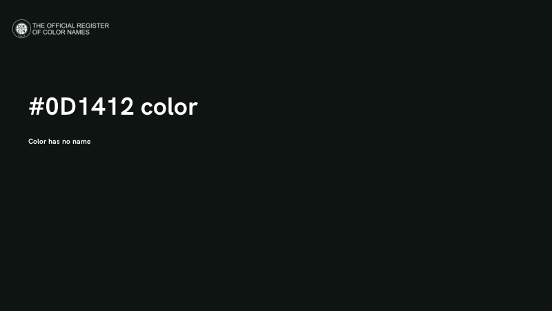 #0D1412 color image