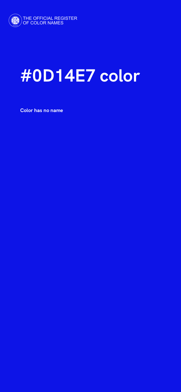 #0D14E7 color image