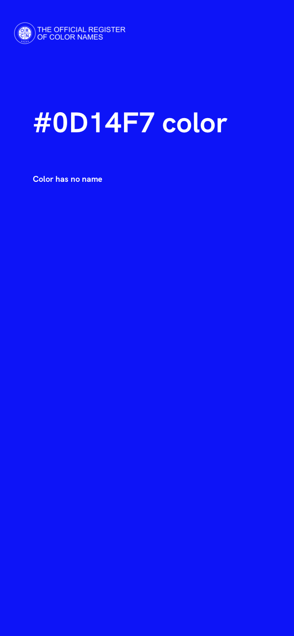 #0D14F7 color image