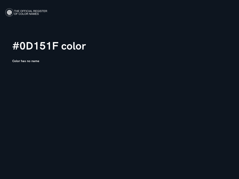 #0D151F color image