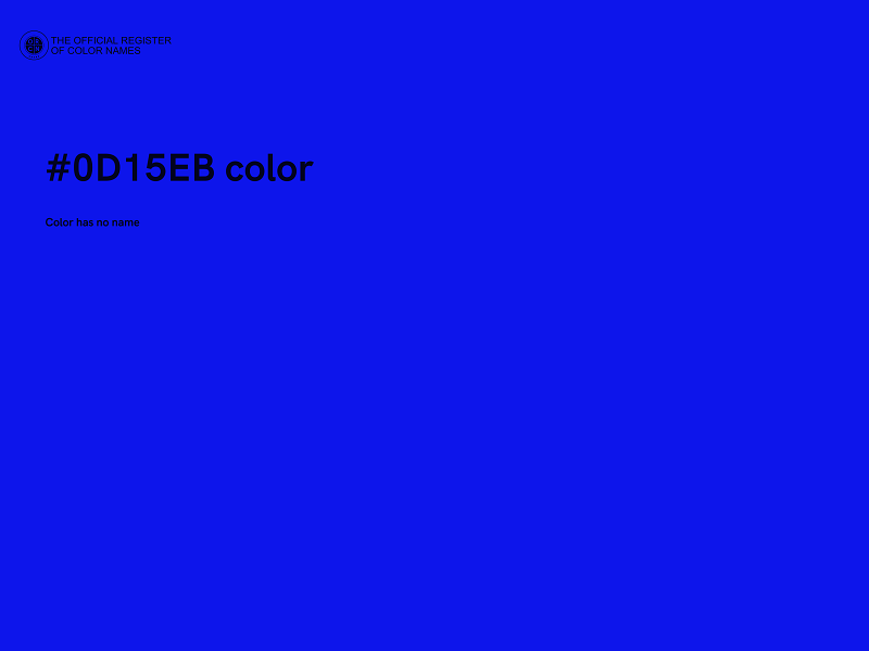 #0D15EB color image