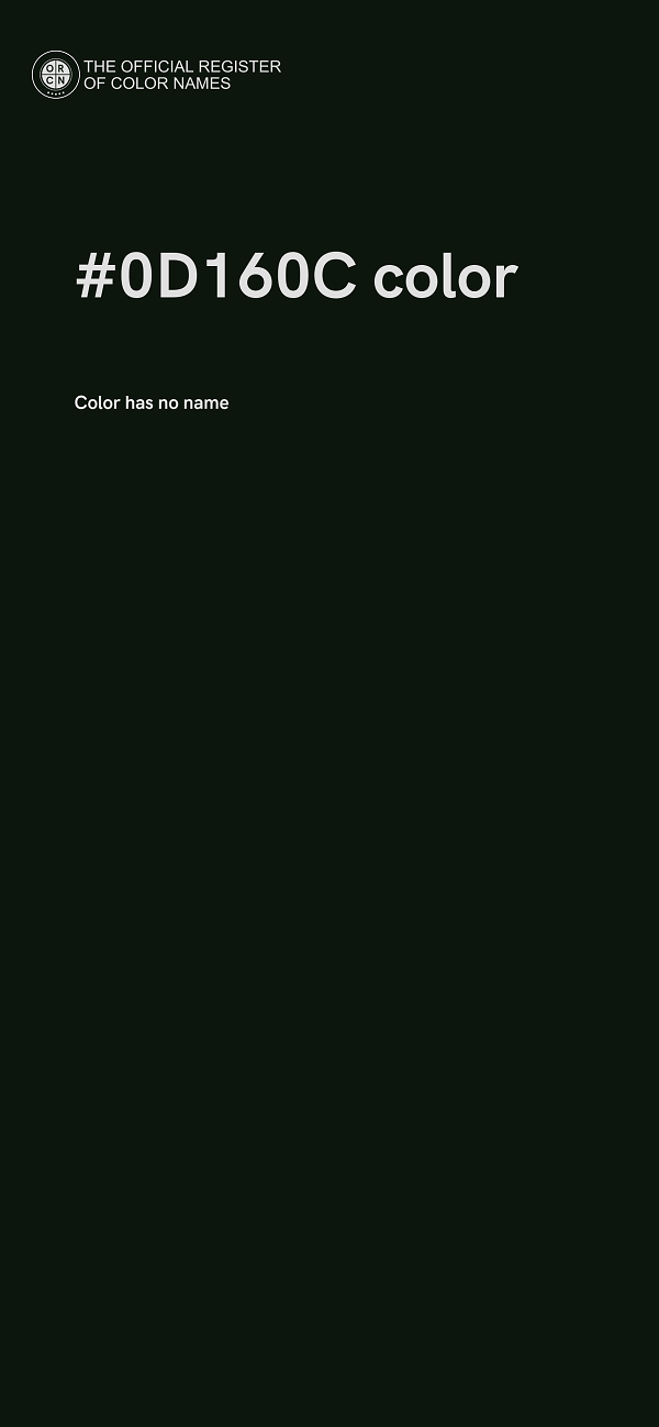 #0D160C color image