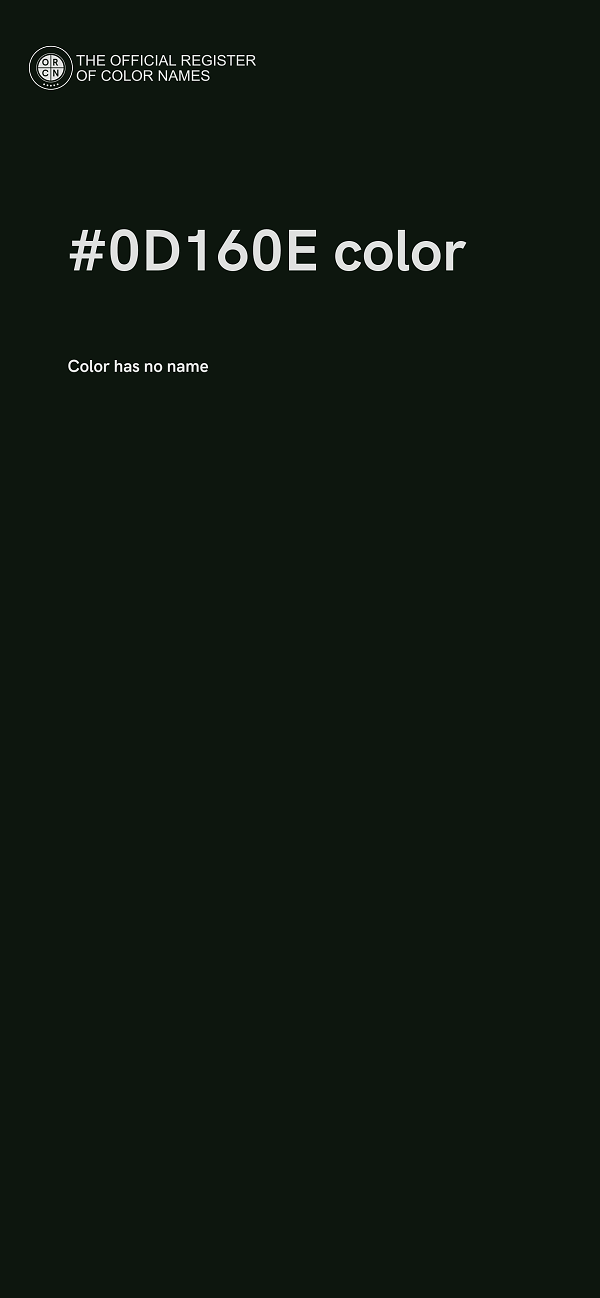 #0D160E color image