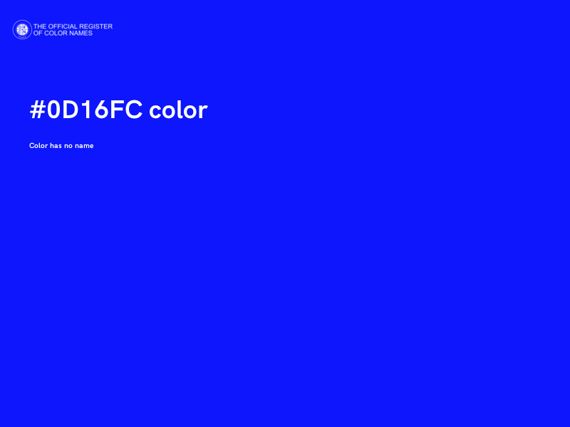 #0D16FC color image