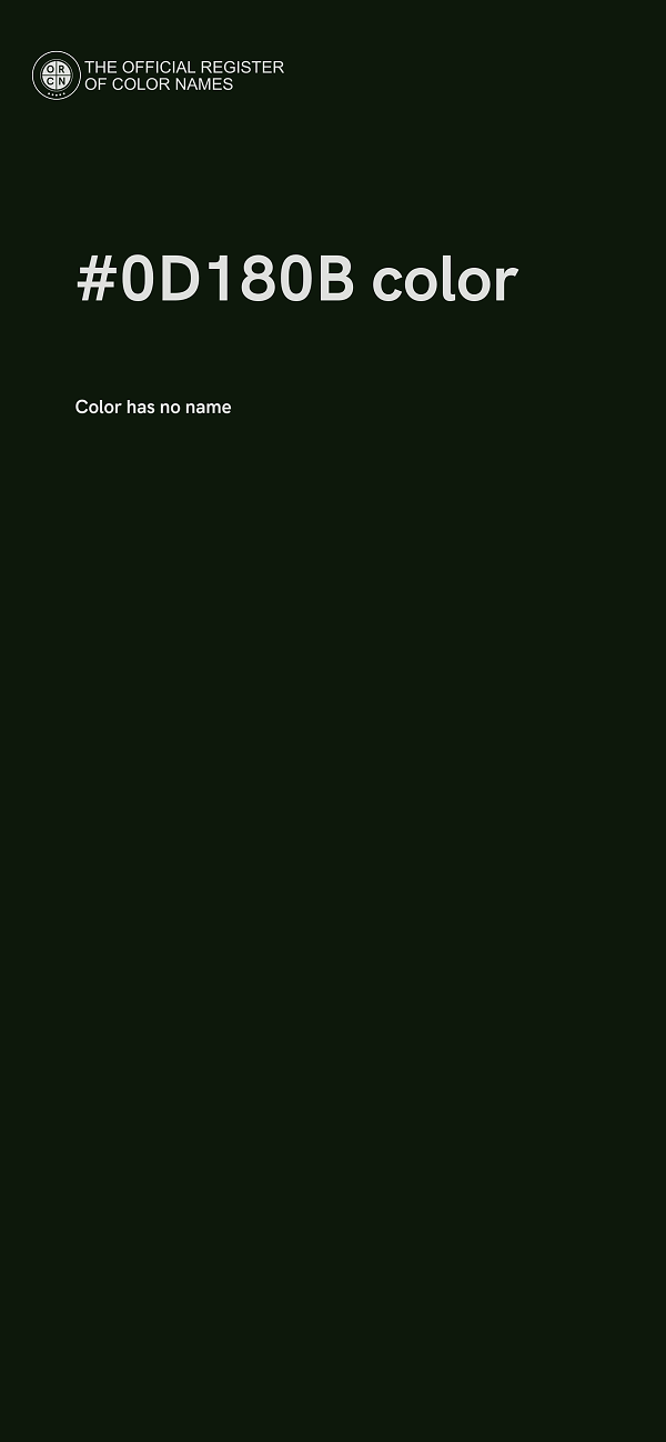 #0D180B color image