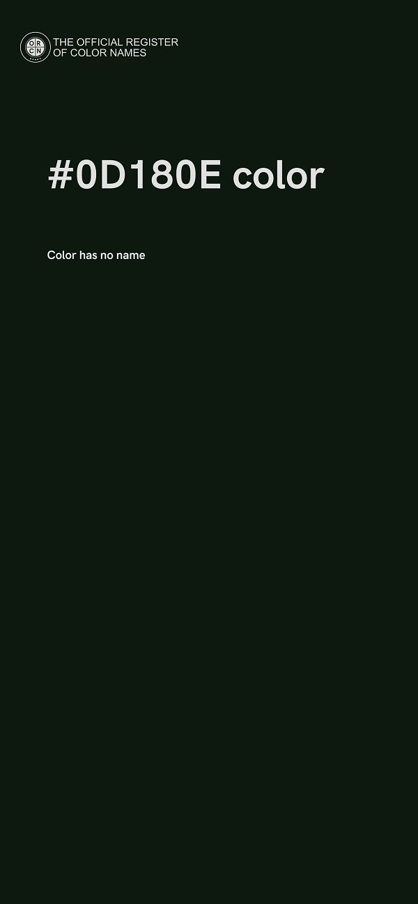 #0D180E color image