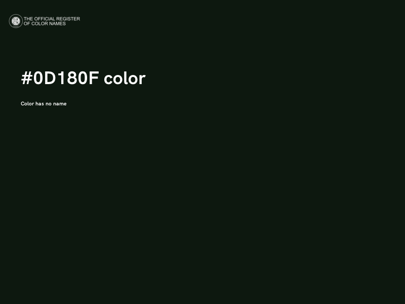 #0D180F color image