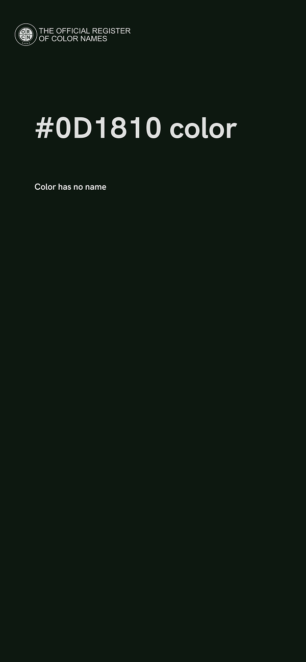 #0D1810 color image