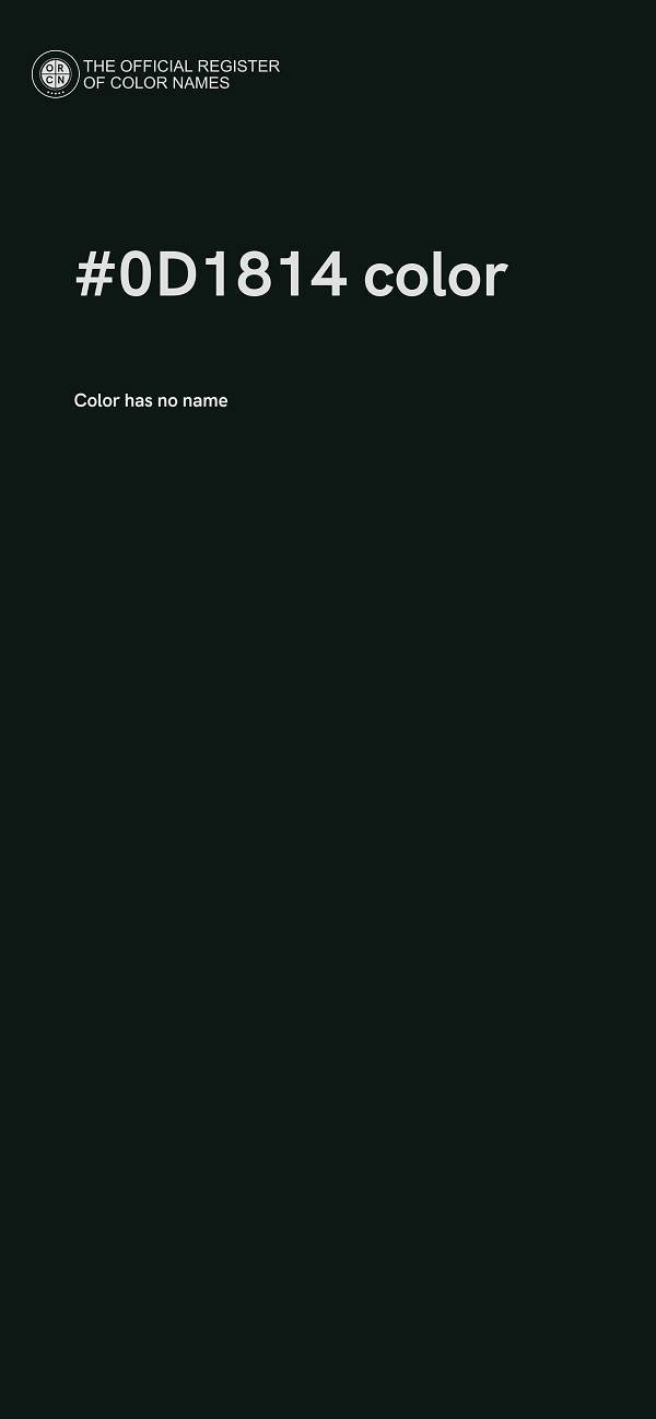 #0D1814 color image