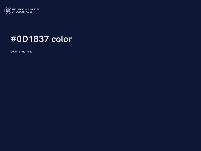 #0D1837 color image
