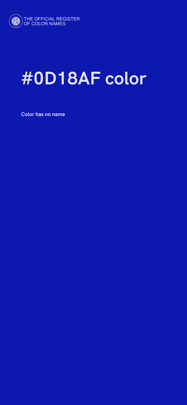 #0D18AF color image
