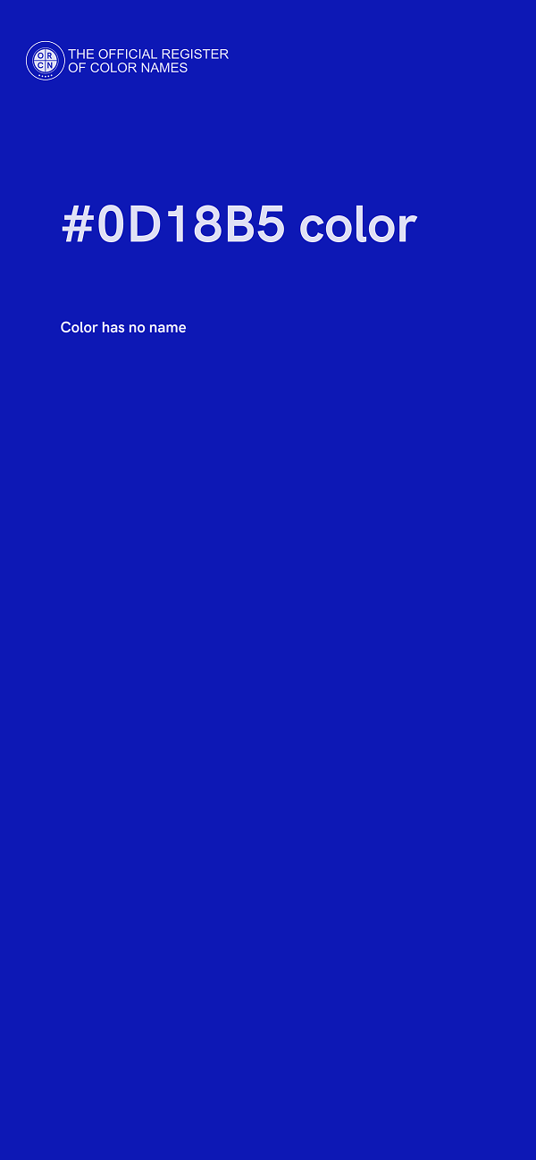 #0D18B5 color image