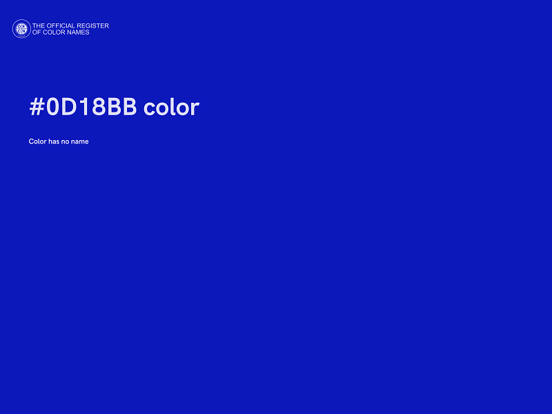 #0D18BB color image