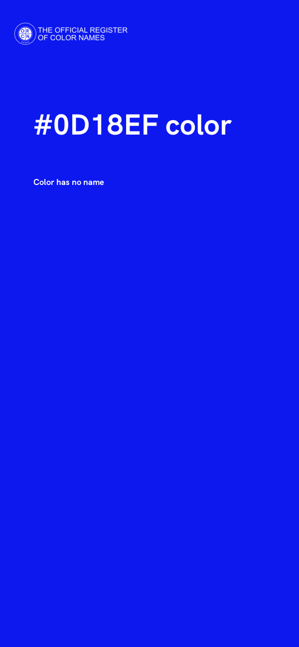 #0D18EF color image