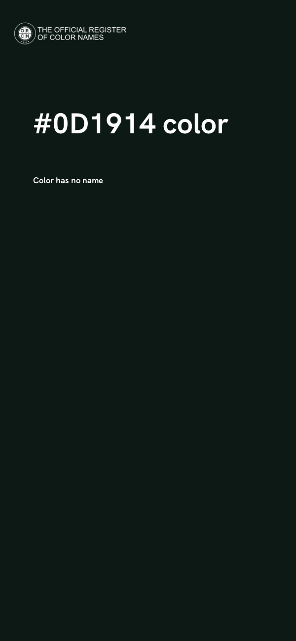 #0D1914 color image