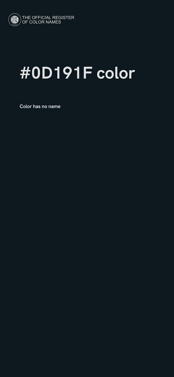 #0D191F color image