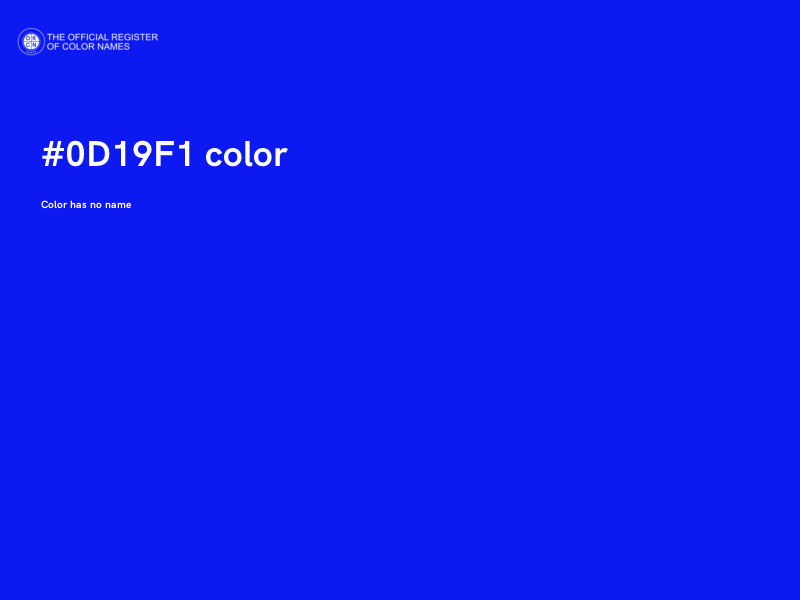 #0D19F1 color image