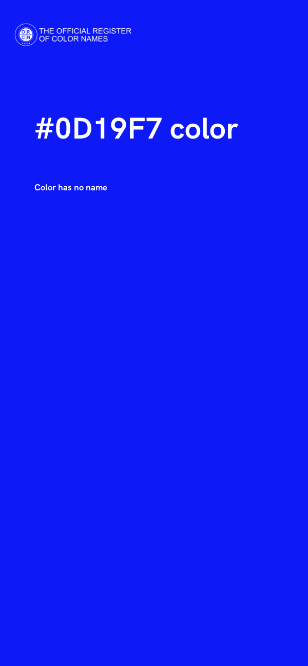 #0D19F7 color image