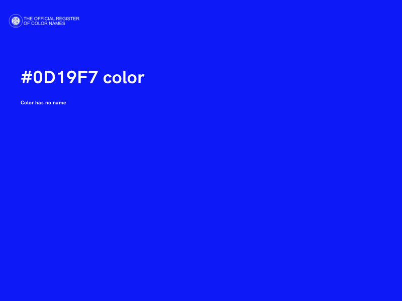 #0D19F7 color image