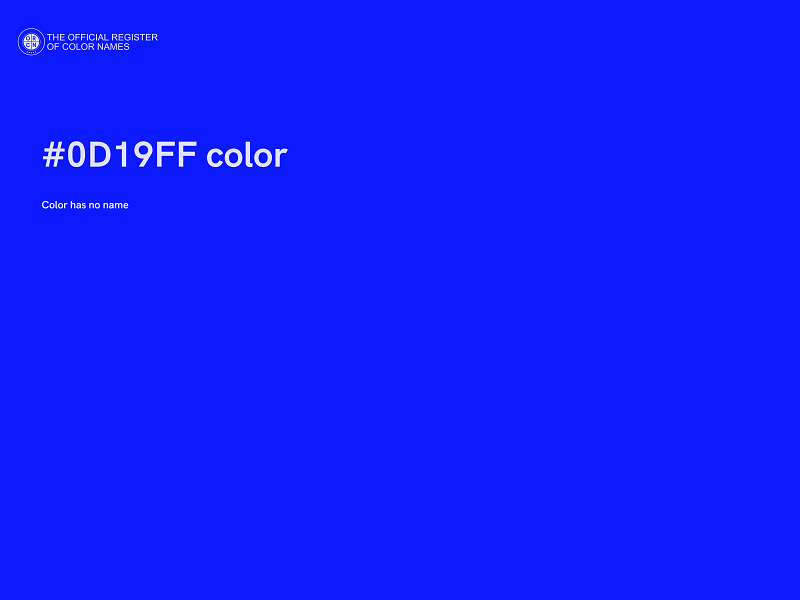 #0D19FF color image