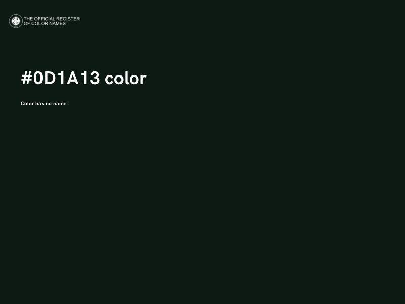 #0D1A13 color image