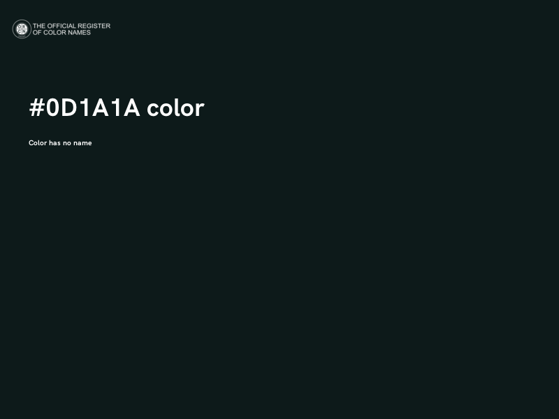 #0D1A1A color image