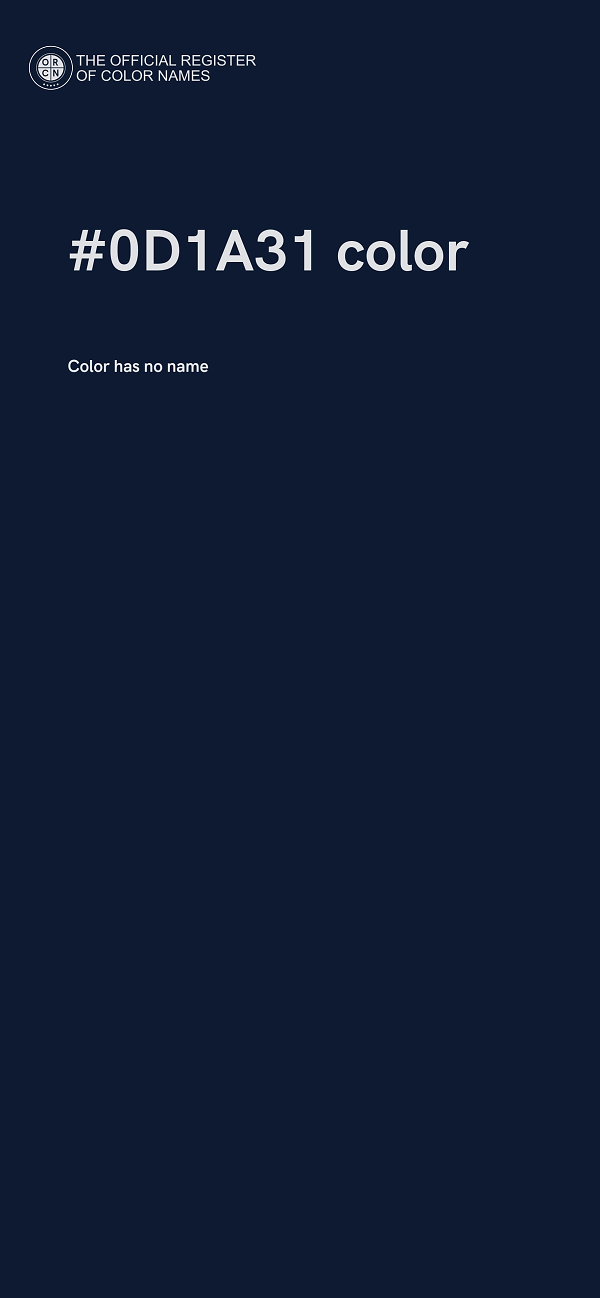 #0D1A31 color image