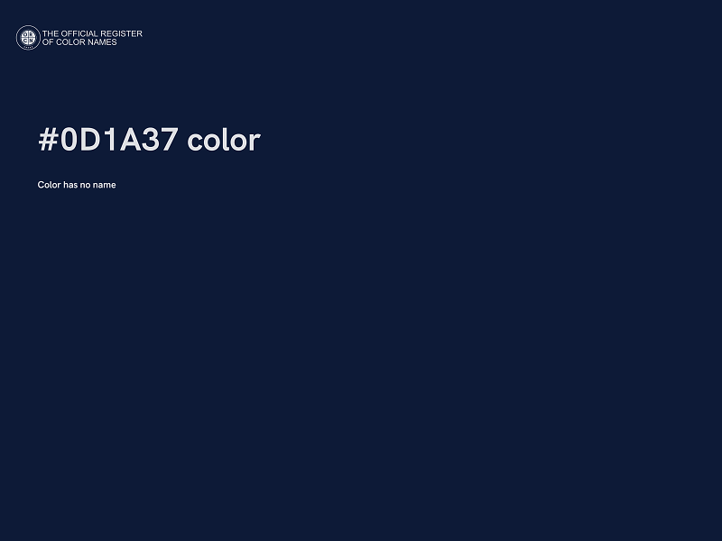 #0D1A37 color image