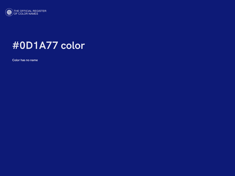 #0D1A77 color image