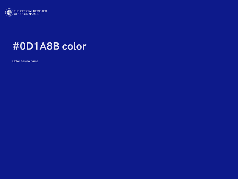 #0D1A8B color image