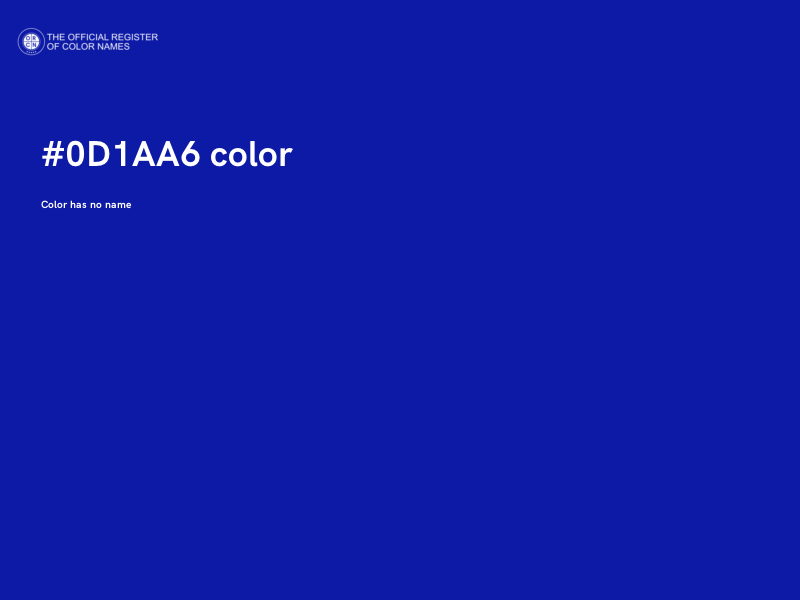 #0D1AA6 color image