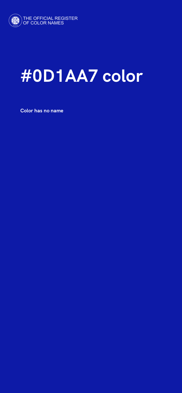 #0D1AA7 color image