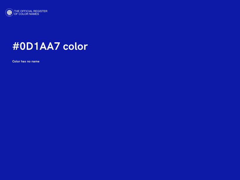 #0D1AA7 color image