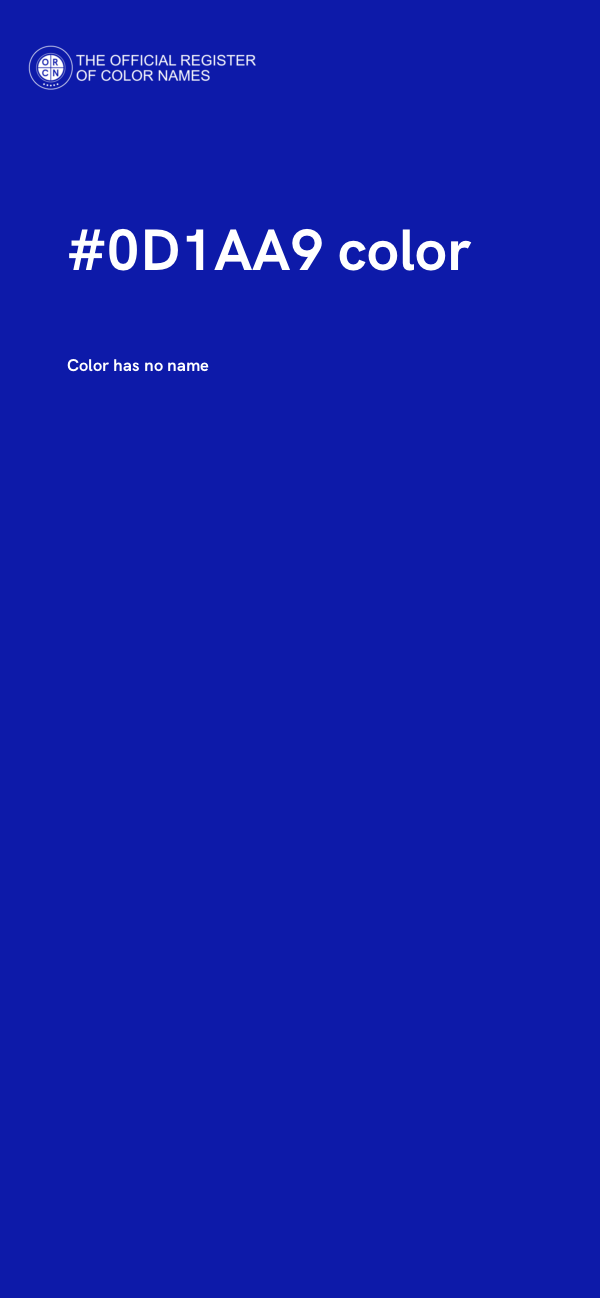 #0D1AA9 color image