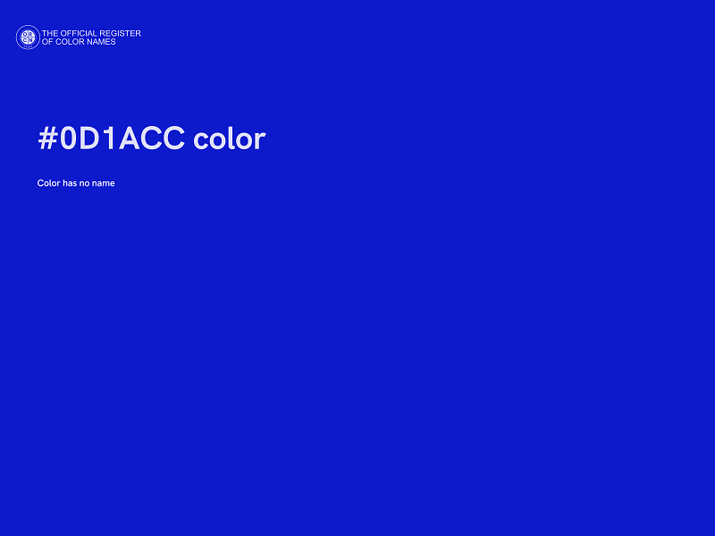 #0D1ACC color image