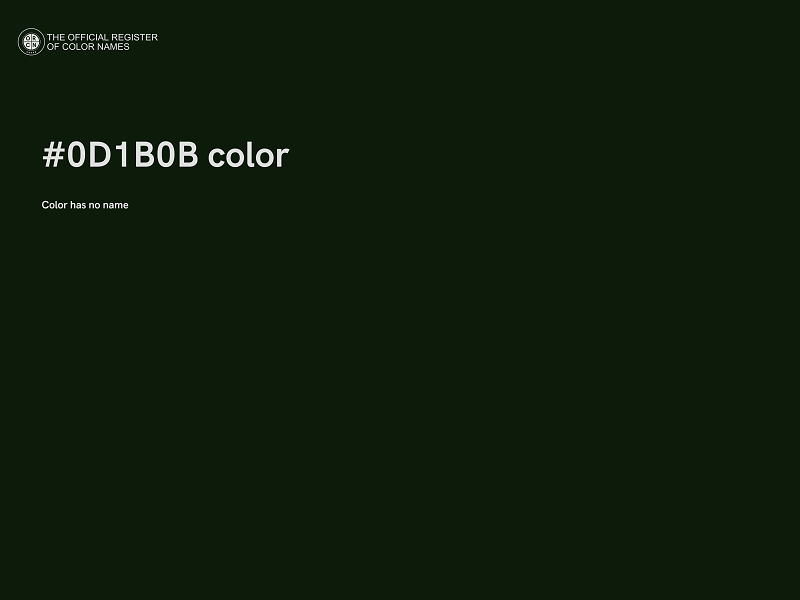 #0D1B0B color image