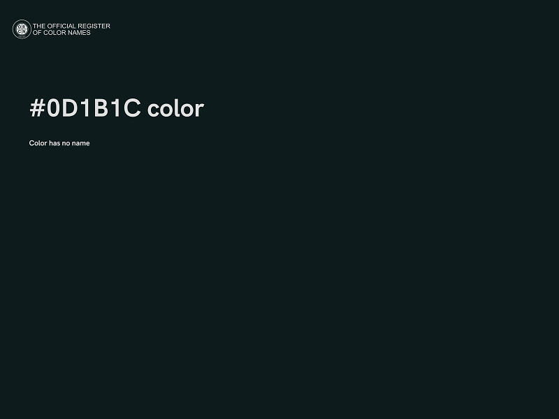 #0D1B1C color image