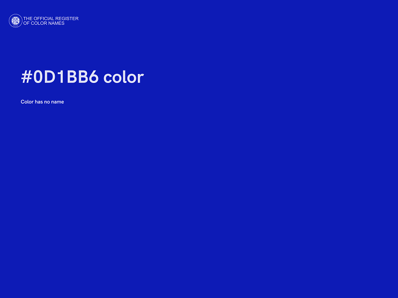 #0D1BB6 color image