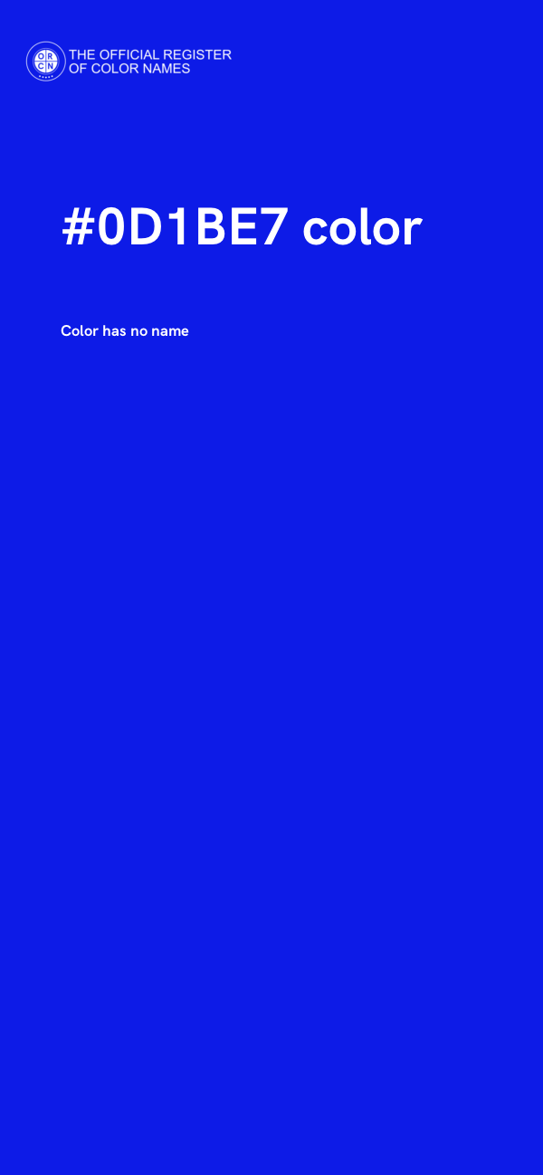 #0D1BE7 color image