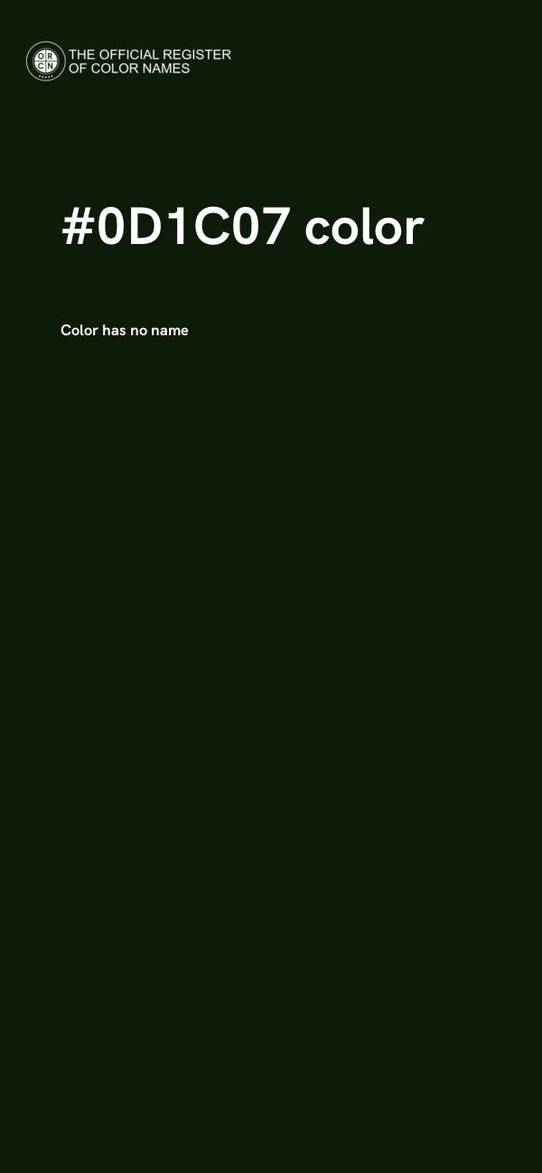 #0D1C07 color image