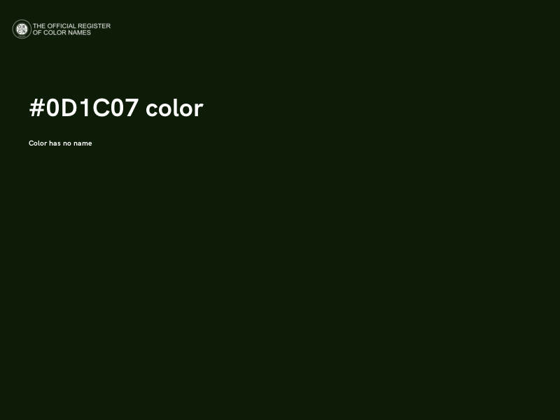 #0D1C07 color image
