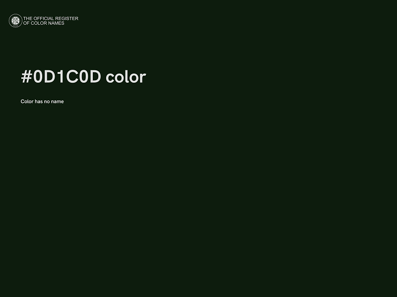 #0D1C0D color image