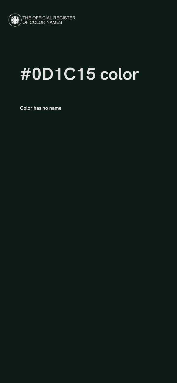 #0D1C15 color image
