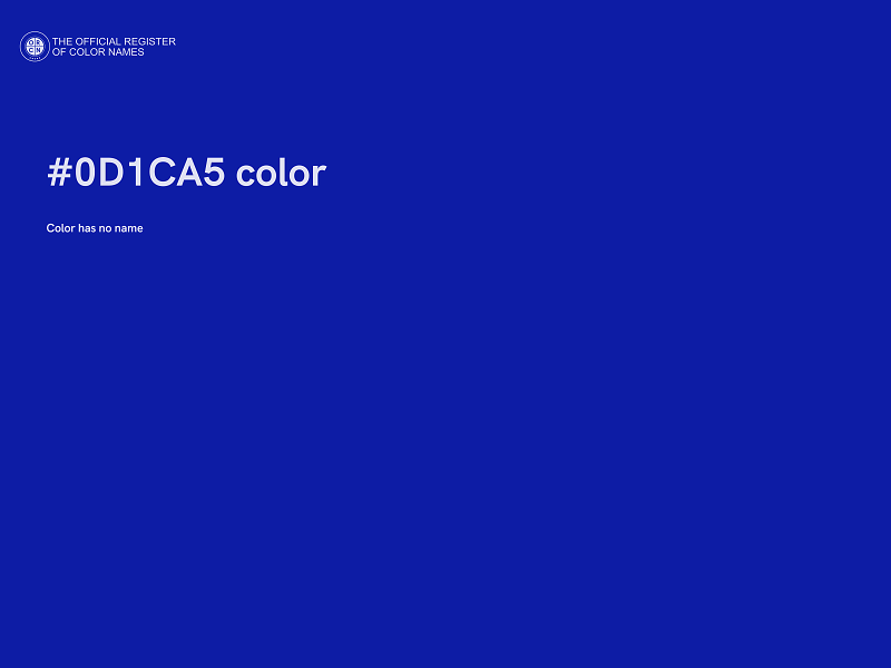 #0D1CA5 color image