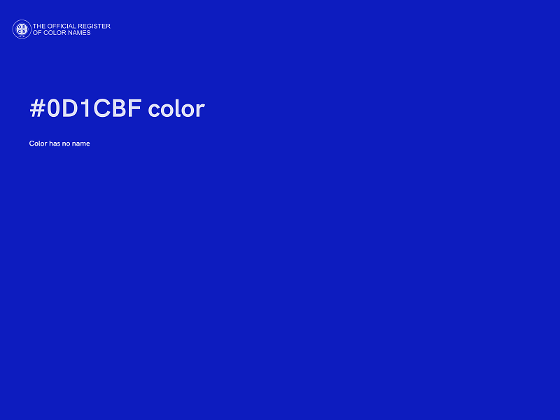 #0D1CBF color image