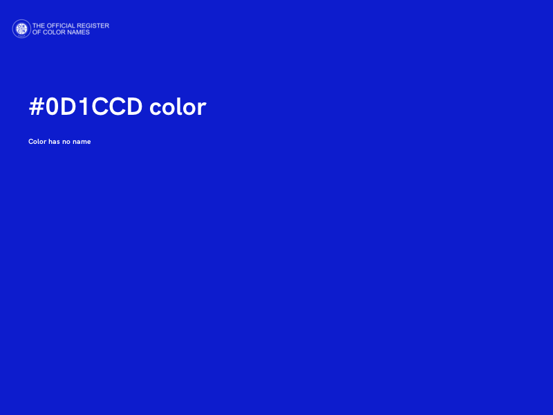 #0D1CCD color image