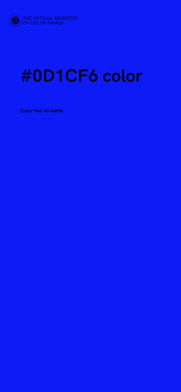 #0D1CF6 color image